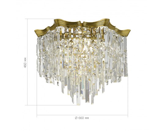 SL1659.302.10 Светильник потолочный ST-Luce Латунь/Прозрачный E14 10*60W