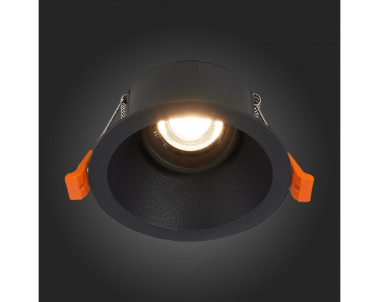 ST207.408.01 Св-к встр. Черный GU10 1*50W  D103xH52 220V Без ламп