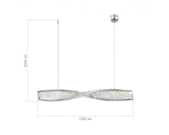SL6205.113.01 Светильник подвесной ST-Luce Хром/Прозрачный LED 1*21W 4000K