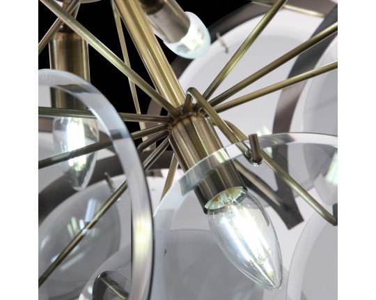 SL1161.373.09 Люстра подвесная ST-Luce Бронза/Дымчатый E14 9*60W