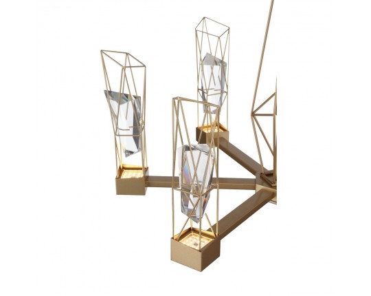 SL815.203.06 Люстра подвесная ST-Luce Матовое золото/Матовое золото, Прозрачный LED 6*8W 4000K