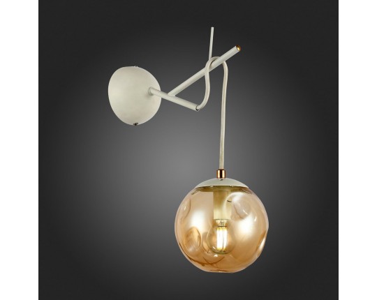 SLE110201-01 Светильник настенный Белый/Янтарный E14 1*40W