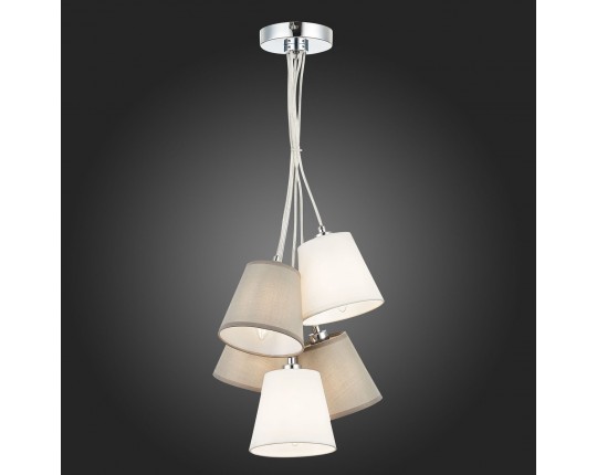 SLE300403-05 Светильник подвесной Хром/Белый, Серый E14 5*40W