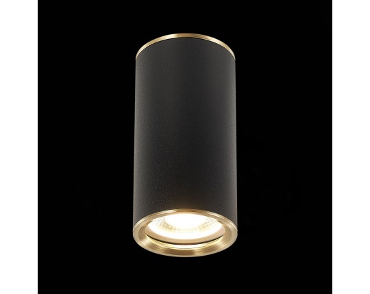 ST111.437.01 Светильник потолочный Черный GU10 1*50W D54xH105 220V Без ламп