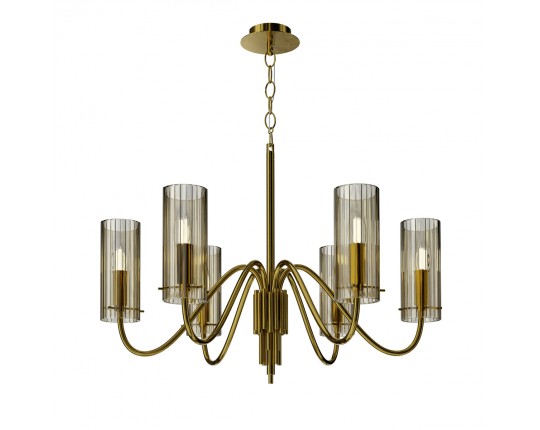 SL2005.303.06 Светильник подвесной ST-Luce латунь/коньячный E14 6*40W