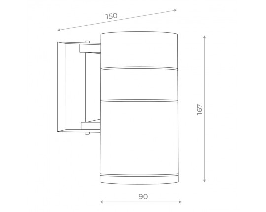 SL561.701.01 Светильник уличный настенный ST-Luce Серый/Серый LED 1*5W 4000K