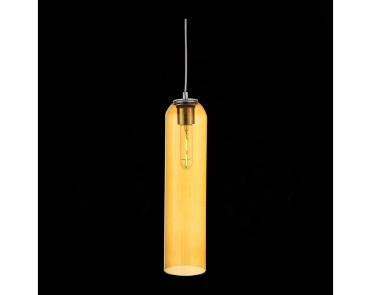 SL1145.193.01 Светильник подвесной ST-Luce Хром/Янтарный E27 1*60W