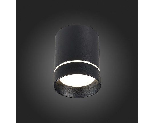 ST115.432.07 Светильник потолочный Черный LED 1*7W 3000K 490Lm Ra>90 120° IP20 D79xH100 170-240V
