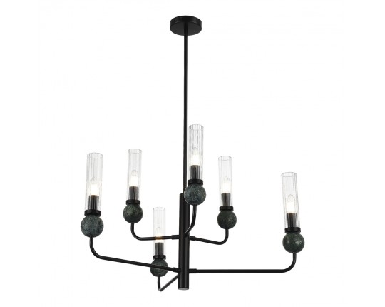 SL1244.403.06 Светильник подвесной ST-Luce черный/прозрачный E14 6*40W