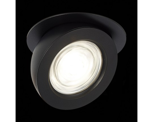 ST654.438.10 Св-к встр. Черный LED 1*10W 3000K 850Lm Ra>90 38° IP20 D109xH60 180-240V