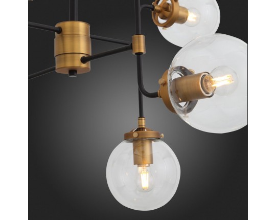 SL234.403.08 Люстра подвесная ST-Luce Черный, Золото/Прозрачный E27 8*40W