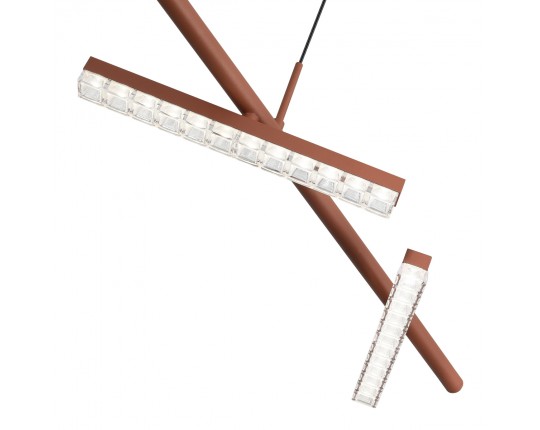 SL1018.603.04 Светильник подвесной ST-Luce терракотовый/прозрачный LED 1*32W 4000K