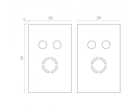 ST068.409.13 Торцевая заглушка SKYFLAT (2 шт) ST-Luce Черный