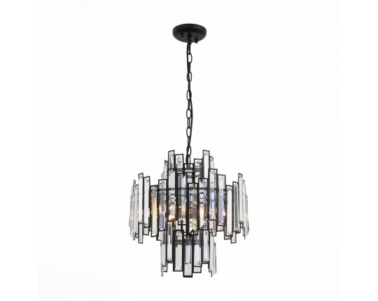 SL665.443.06 Люстра подвесная ST-Luce Черный/Черный, Прозрачный E14 6*40W