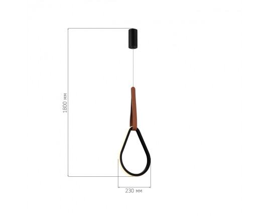 SL6131.413.12 Светильник подвесной ST-Luce Черный/Черный, Терракотовый LED 1*12W 4000K