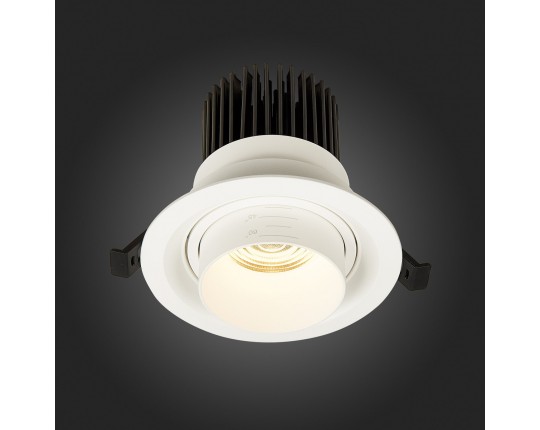 ST701.538.12 Св-к встр. Zoom Белый LED 1*12W 3000K 960Lm Ra90 15°-60° IP20 D115xH95 170-240V