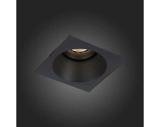 ST207.418.01 Св-к встр. Черный GU10 1*50W  L103xW103xH52 220V Без ламп