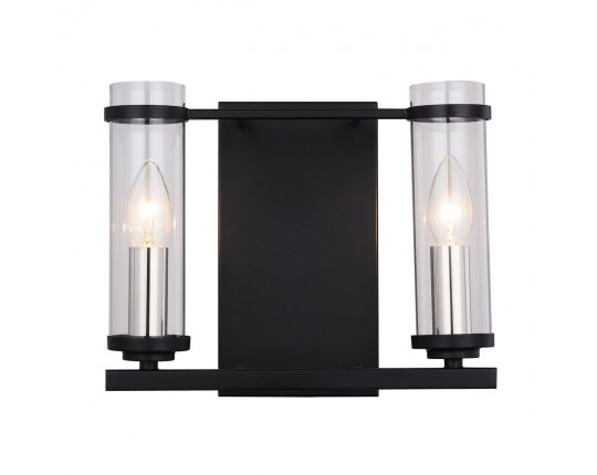 SL334.401.02 Бра ST-Luce Черный, Никель/Прозрачный E14 2*60W