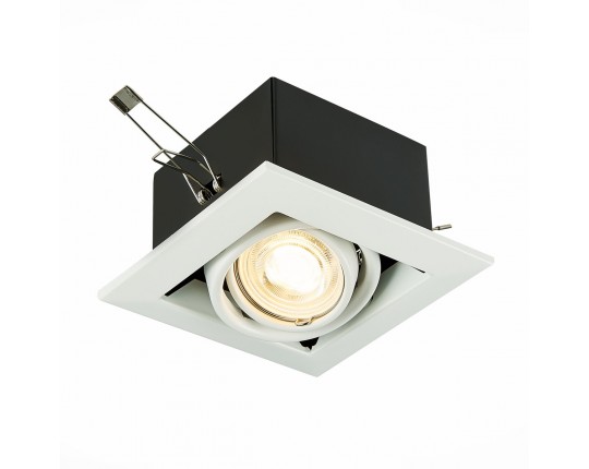 ST250.558.01 Св-к встр. Черный, Белый GU10 1*50W  IP20 L126xW126xH70 220V Без ламп