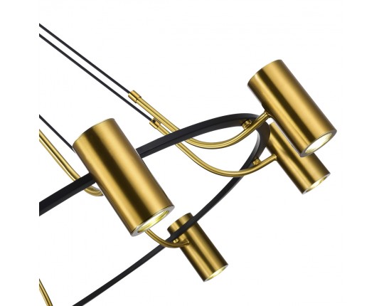 SL1215.403.08 Светильник подвесной ST-Luce Черный, Латунь/Латунь GU10 8*5W 4000K