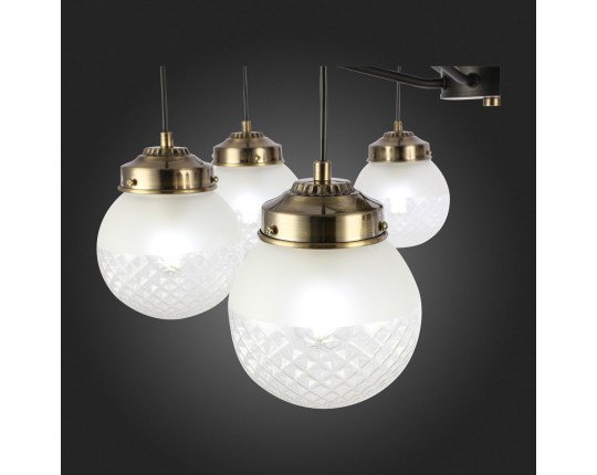 SLE110302-08 Светильник потолочный Черный, Бронза/Прозрачный, Белый E27 8*60W