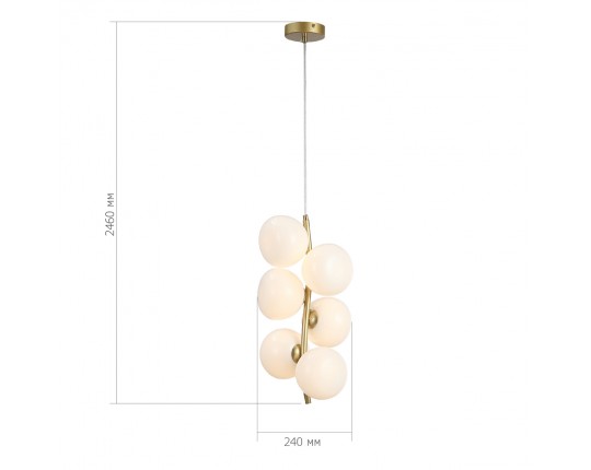 SL1519.303.06 Светильник подвесной ST-Luce Латунь/Белый G9 6*5W 4000K