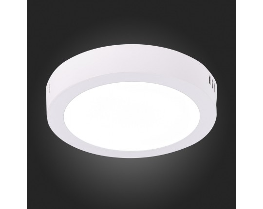 ST112.532.12 Светильник настенно-потолочный Белый LED 1*12W 3000K 715Lm Ra80 120° IP20 D160xH28 90-2