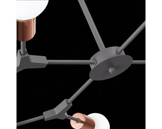 SLE106403-08 Светильник потолочный Серый, Розовое золото E27 8*60W