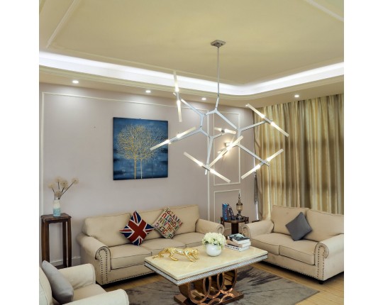 SL947.102.14 Люстра потолочная ST-Luce Серебристый/Белый G9 14*5W