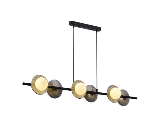 SL1521.403.06 Светильник подвесной ST-Luce Черный/Дымчатый, Белый G9 6*5W 4000K