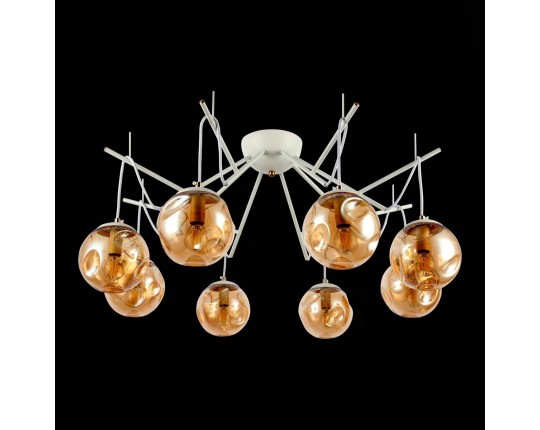 SLE110202-08 Светильник потолочный Белый/Янтарный E14 8*40W