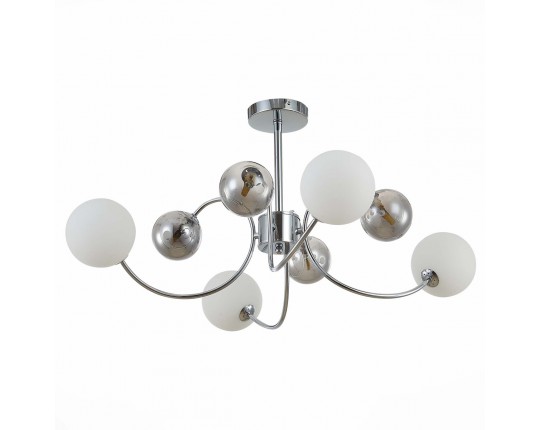 SLE220912-08 Светильник потолочный Хром/Белый, Дымчатый G9 LED 8*5W