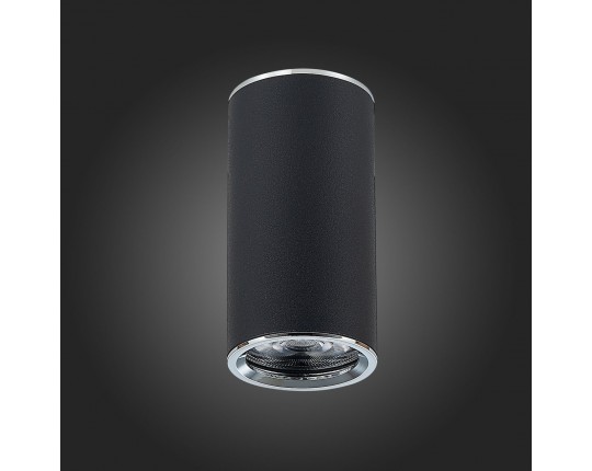 ST111.407.01 Светильник потолочный Черный GU10 1*50W  D54xH105 220V Без ламп