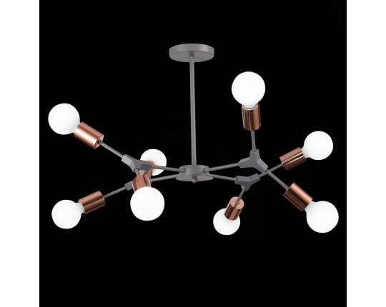 SLE106403-08 Светильник потолочный Серый, Розовое золото E27 8*60W