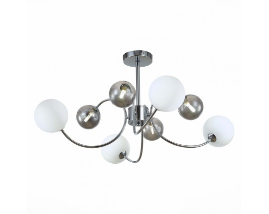 SLE220912-08 Светильник потолочный Хром/Белый, Дымчатый G9 LED 8*5W