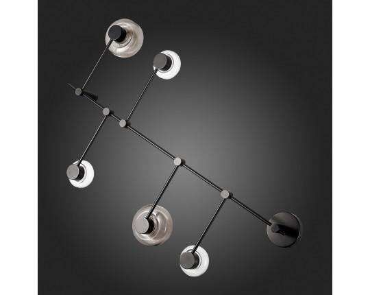 SL6005.401.05 Светильник настенно-потолочный ST-Luce Черный/Дымчатый, Прозрачный LED 5*3W 3000K