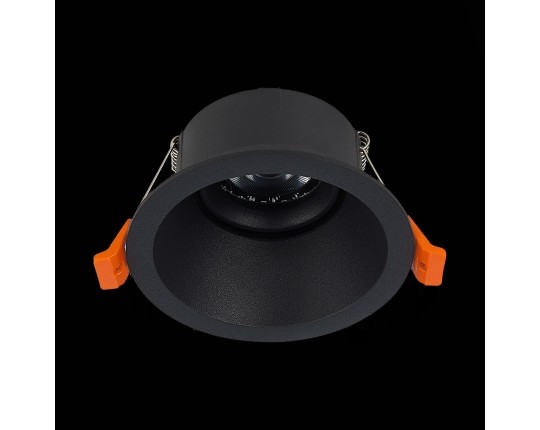 ST207.408.01 Св-к встр. Черный GU10 1*50W  D103xH52 220V Без ламп