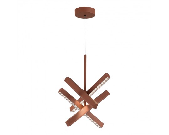 SL1018.613.04 Светильник подвесной ST-Luce терракотовый/прозрачный LED 1*43W 4000K