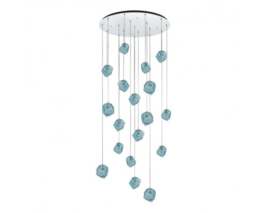 SL1175.113.18 Светильник подвесной ST-Luce Хром/Светло-голубой E14 18*40W