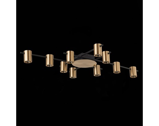 SL1207.402.10 Светильник потолочный ST-Luce Черный/Латунь GU10 10*7W