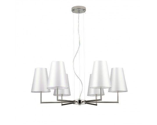 SLE105903-06 Светильник подвесной Никель/Белый E14 6*40W