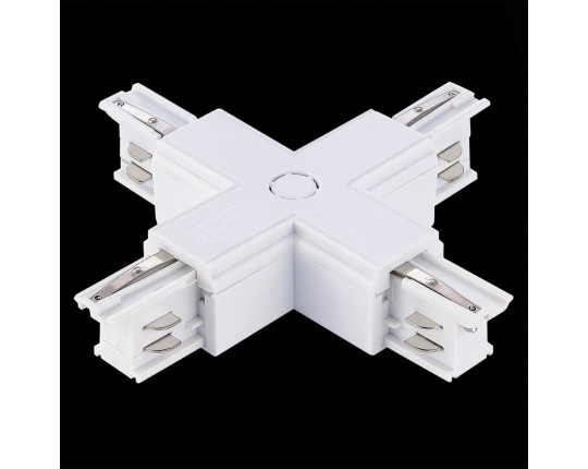 ST030.509.17 Х-оБразный токоподвод для трехфазного шинопровода ST-Luce Белый