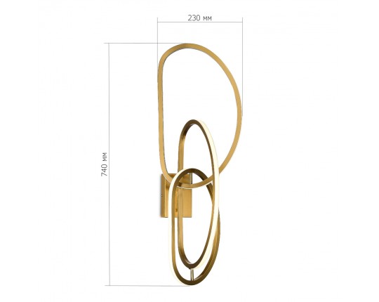 SL6505.201.42 Бра ST-Luce Золотистый/Золотистый LED 1*42W 4000K