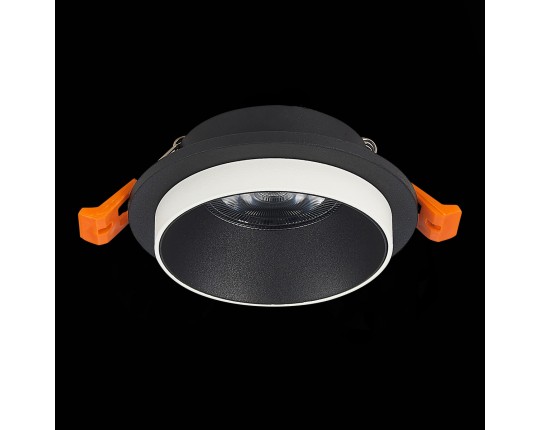 ST206.408.01 Св-к встр. Черный GU10 1*50W  D92xH38 220V Без ламп