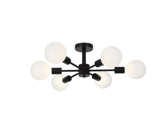 SL419.402.06 Светильник потолочный Черный E27 6*60W