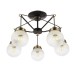 SLE110302-05 Светильник потолочный Черный, Бронза/Прозрачный, Белый E27 5*60W
