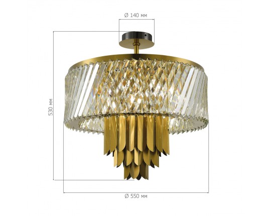 SL1635.302.09 Люстра потолочная ST-Luce Латунь/Прозрачный E14 9*40W