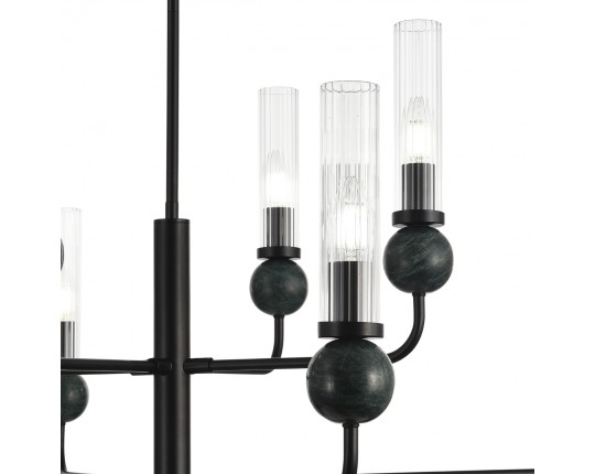 SL1244.403.08 Светильник подвесной ST-Luce черный/прозрачный E14 8*40W