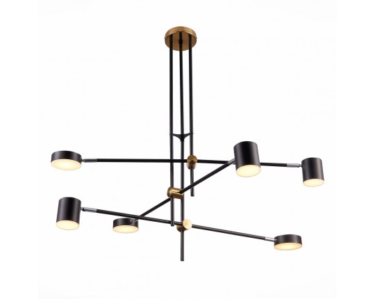 SL1604.432.06 Светильник потолочный ST-Luce Черный, Латунь/Черный LED 6*5W 3000K