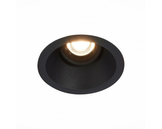 ST207.408.01 Св-к встр. Черный GU10 1*50W  D103xH52 220V Без ламп